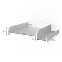 Vicco Piano fasciatoio Bianco 83.2 x 72 cm su lavatrice