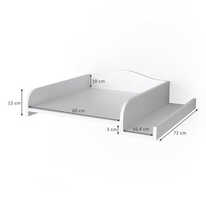 Vicco Piano fasciatoio Bianco 83.2 x 72 cm su lavatrice