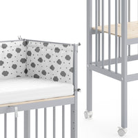 Vitalispa Lettino da attaccare al letto Grigio 94 x 90 cm 1 binario laterale