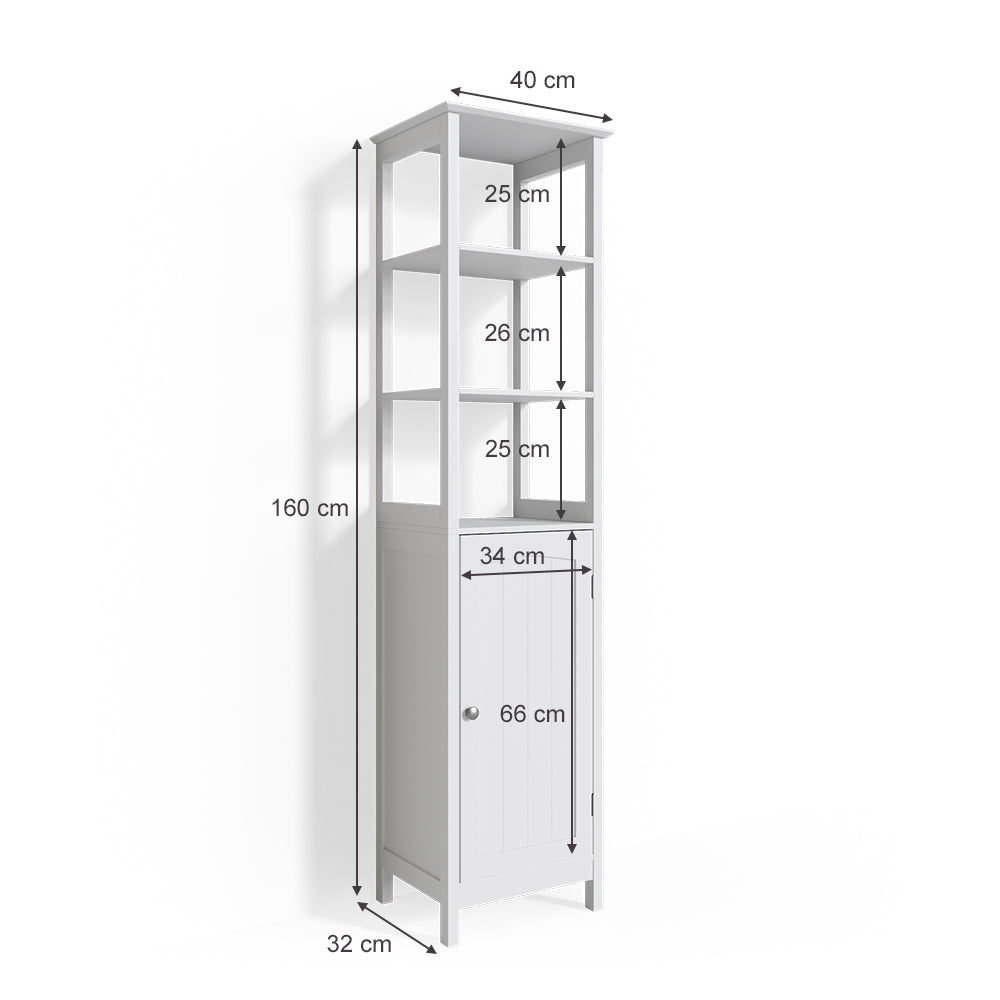 Vicco Mobile bagno alto Bianco 40 x 160 cm