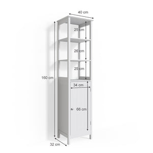 Vicco Mobile bagno alto Bianco 40 x 160 cm