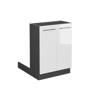 Vicco Isola cucina Bianco lucido 60 cm senza piano di lavoro