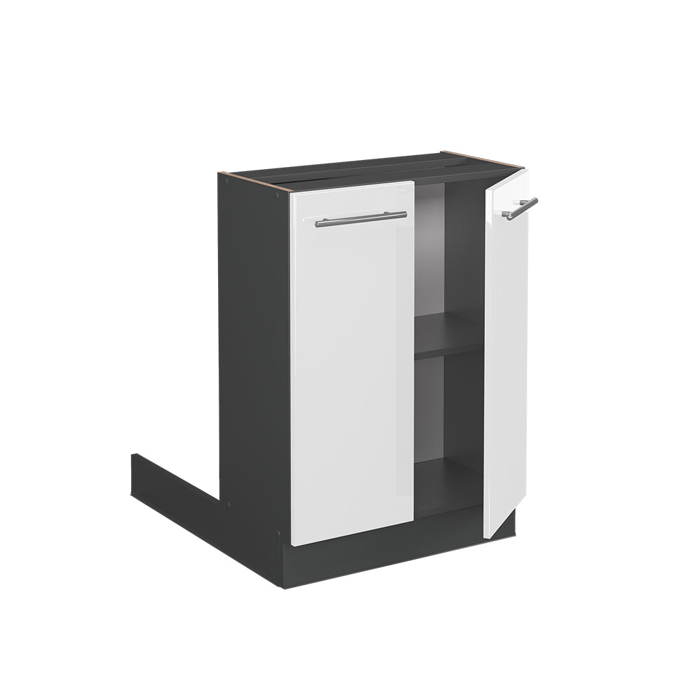 Vicco Isola cucina Bianco lucido 60 cm senza piano di lavoro