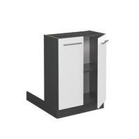 Vicco Isola cucina Bianco lucido 60 cm senza piano di lavoro