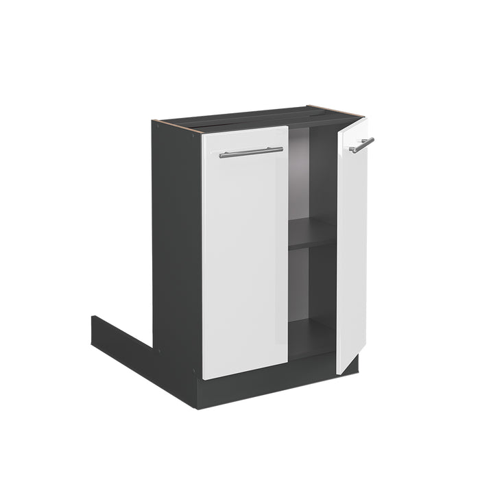 Vicco Isola cucina Bianco lucido 60 cm senza piano di lavoro