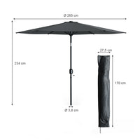 OK-Living Ombrello a semaforo Antracite 270 cm con coperchio di protezione