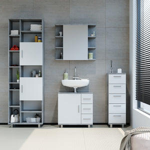 Vicco Mobile bagno alto Calcestruzzo 60 x 190 cm