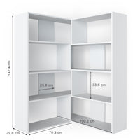 Vicco Scaffale angolare Bianco 170 x 142.4 cm