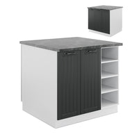 Vicco Isola cucina Antracite casa di campagna/bianco 90 cm senza piano di lavoro