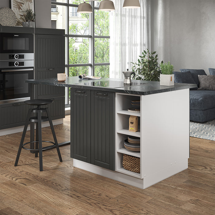 Vicco Isola cucina Antracite casa di campagna/bianco 90 cm senza piano di lavoro