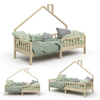 Vitalispa Letto da casa Legno naturale 90x200 cm