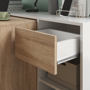 Vicco Scrivania Bianco/Sonoma 145 x 46.4 cm