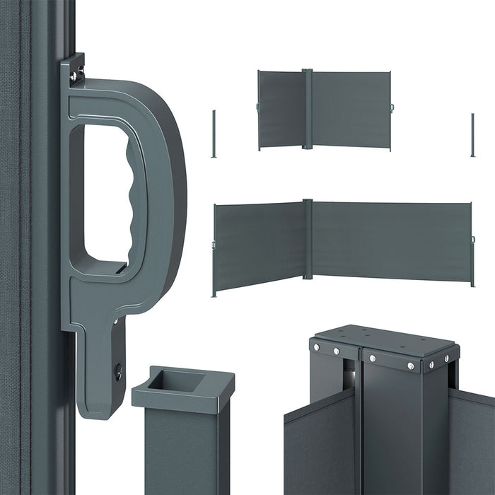 OK-Living Tenda laterale Antracite 300 x 160 cm