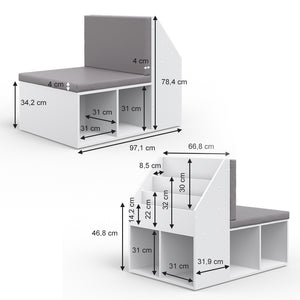 Vicco Libreria bambini Bianco 97.1 x 78.4 cm