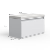 Vicco Panca scarpiera da ingresso Bianco 80 x 45 cm