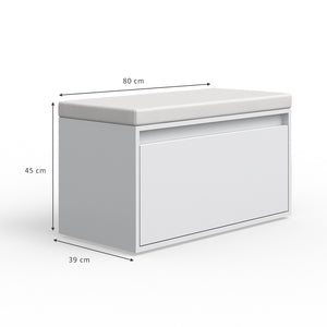 Vicco Panca scarpiera da ingresso Bianco 80 x 45 cm