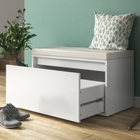 Vicco Panca scarpiera da ingresso Bianco 80 x 45 cm