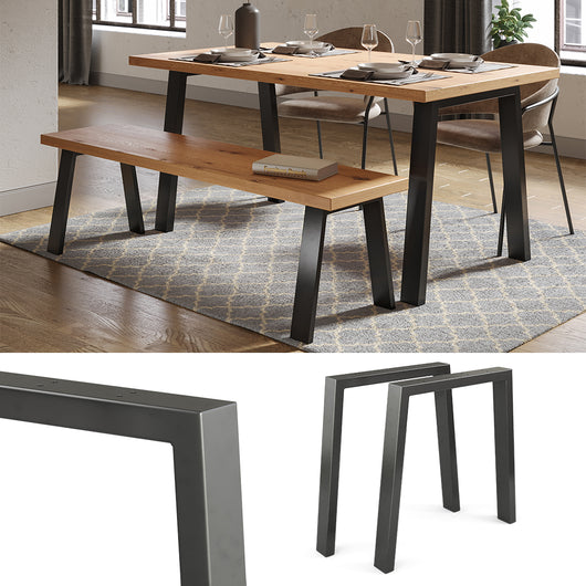 Vicco Gambe per tavolo Nero 75 x 72 cm A forma di U