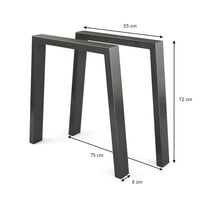 Vicco Gambe per tavolo Nero 75 x 72 cm A forma di U