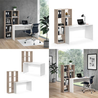 Vicco Scrivania con ripiani Bianco/Sonoma 166.8 x 59 cm