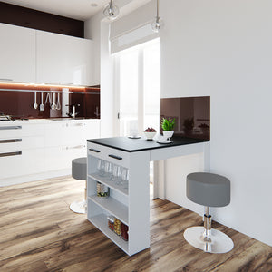 Vicco Tavolo da pranzo Antracite/bianco 67 x 100 cm