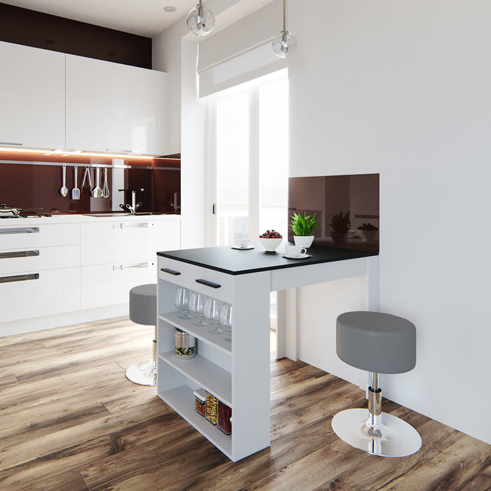 Vicco Tavolo da pranzo Antracite/bianco 67 x 100 cm