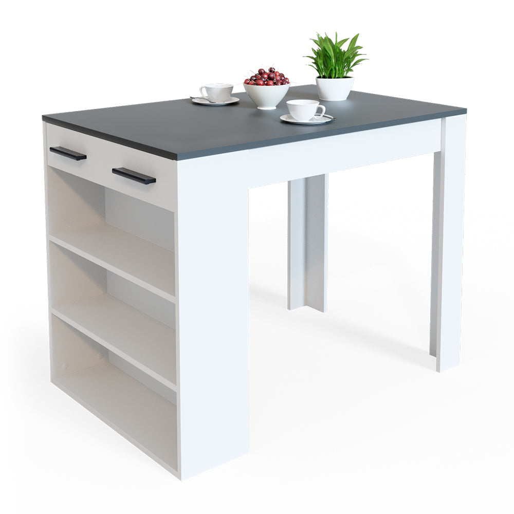 Vicco Tavolo da pranzo Antracite/bianco 67 x 100 cm