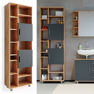 Vicco Mobile bagno alto Quercia dorata 60 x 190 cm