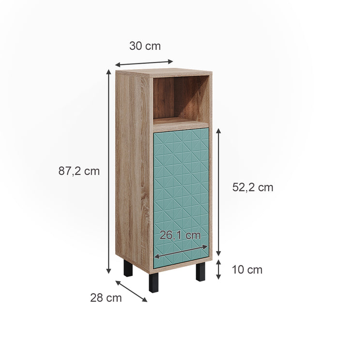 Vicco Mobiletto bagno Verde menta 30 x 87.2 cm