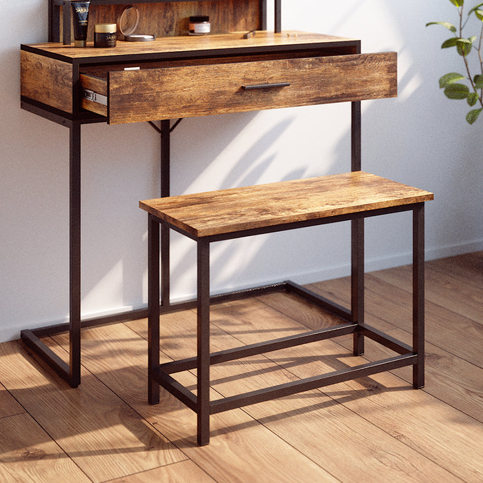 Vicco Panca Legno antico 60 cm per tavolo da toeletta