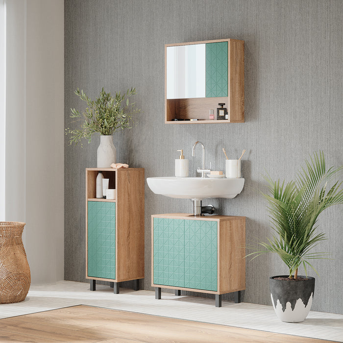 Vicco Mobiletto bagno Verde menta 30 x 87.2 cm