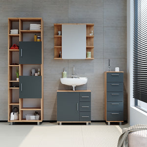 Vicco Mobile bagno alto Quercia dorata 60 x 190 cm