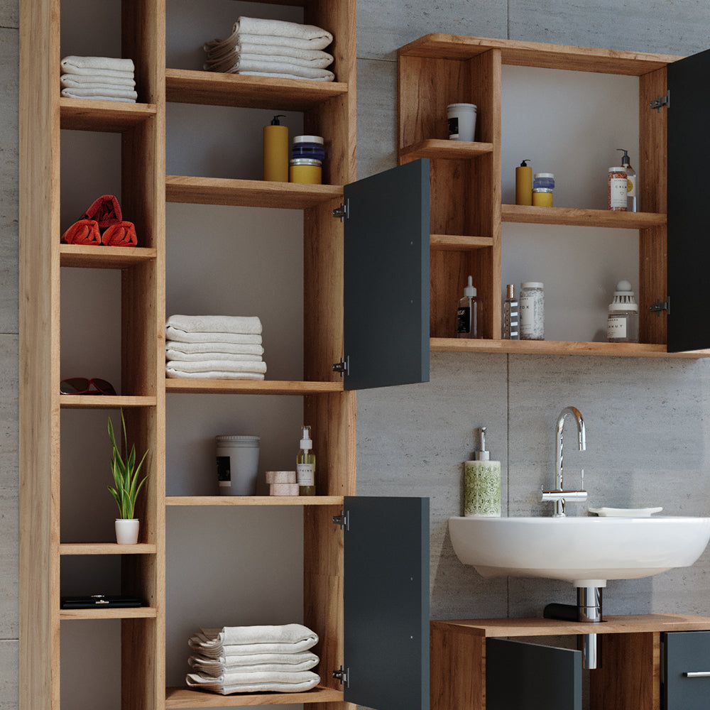 Vicco Mobile bagno alto Quercia dorata 60 x 190 cm