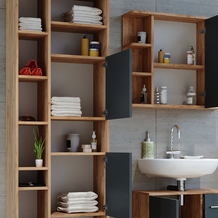 Vicco Mobile bagno alto Quercia dorata 60 x 190 cm