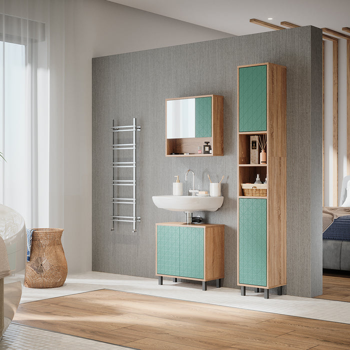 Vicco Mobile bagno alto Verde menta 30 x 190.3 cm