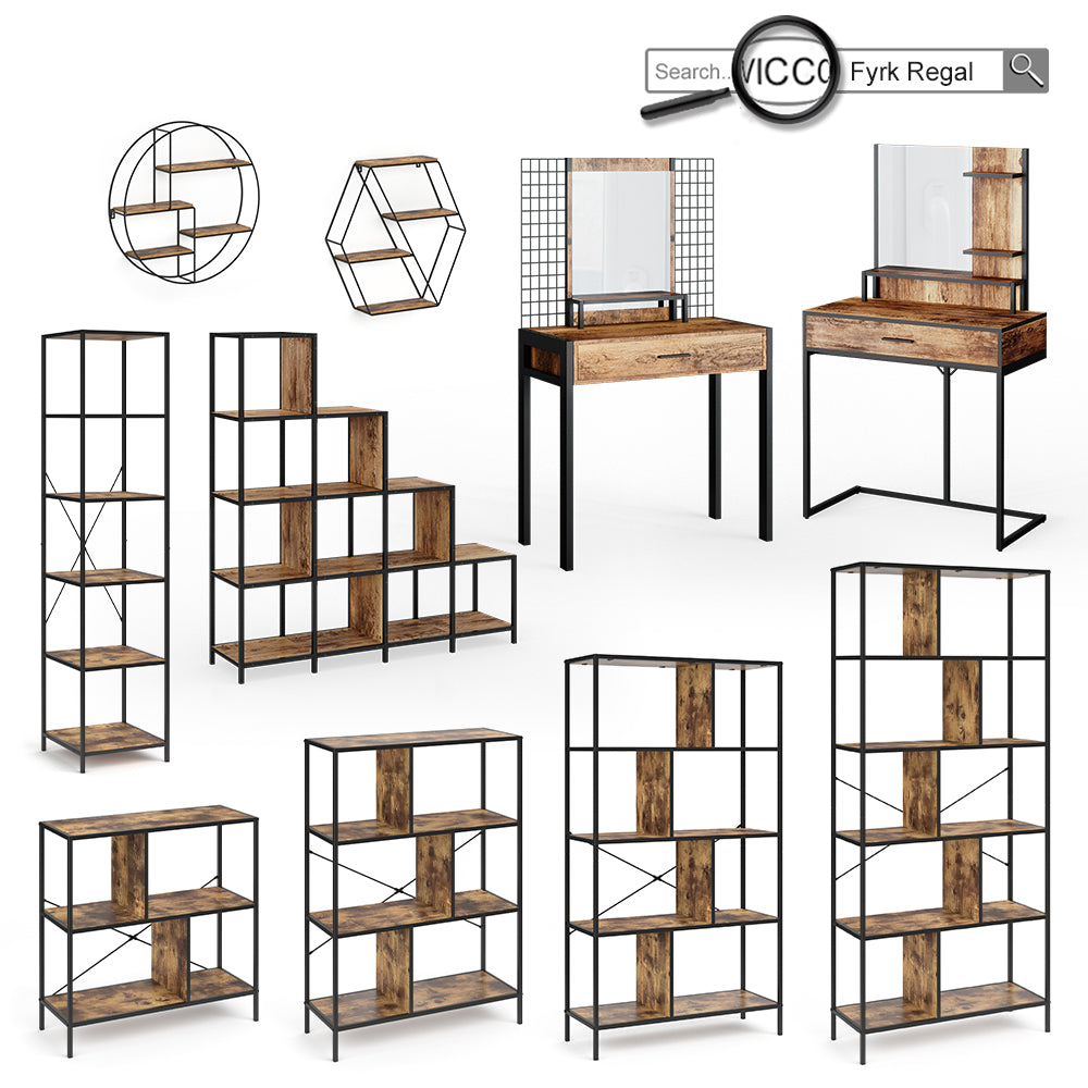 Vicco Panca Legno antico 60 cm per tavolo da toeletta