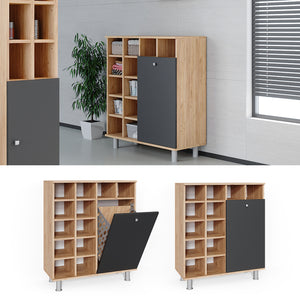 Vicco Armadietto da bagno con portabiancheria Antracite 78.4 x 91.6 cm