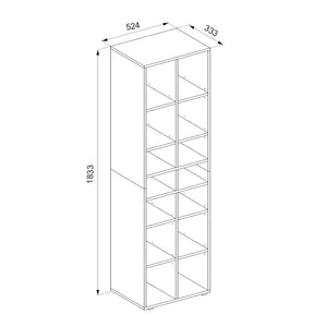 Vicco Scarpiera Bianco 54.2 x 183.3 cm 22 scomparti