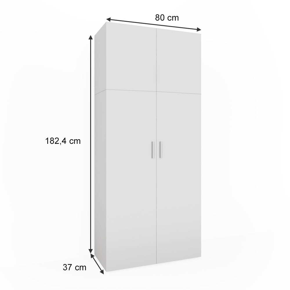 Vicco Scaffale per file Bianco 80 x 182.4 cm