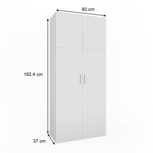 Vicco Scaffale per file Bianco 80 x 182.4 cm