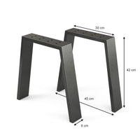 Vicco Gambe per tavolo Nero 45 x 42 cm A forma di U