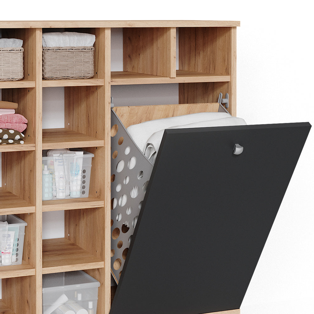 Vicco Armadietto da bagno con portabiancheria Antracite 78.4 x 91.6 cm