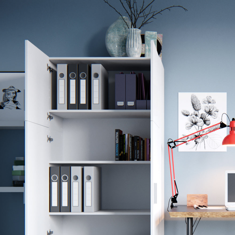 Vicco Scaffale per file Bianco 80 x 182.4 cm