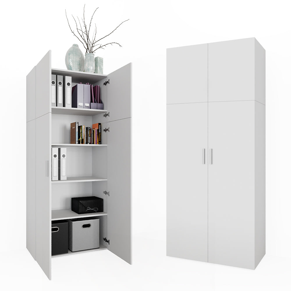 Vicco Scaffale per file Bianco 80 x 182.4 cm