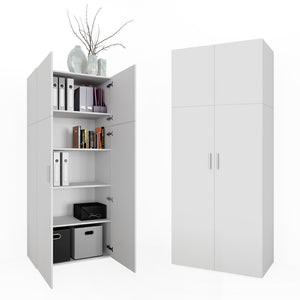 Vicco Scaffale per file Bianco 80 x 182.4 cm