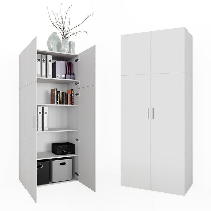 Vicco Scaffale per file Bianco 80 x 182.4 cm