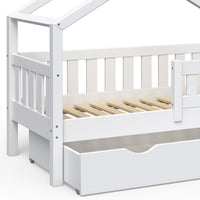 Vitalispa Letto montessori bambini Bianco 70x140 cm con cassetto