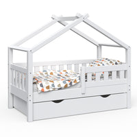 Vitalispa Letto montessori bambini Bianco 70x140 cm con cassetto