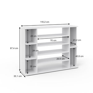 Vicco Scarpiera Bianco 116.2 x 87.4 cm