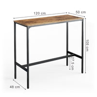 Vicco Tavolo bar alto Legno antico 120 x 50 cm